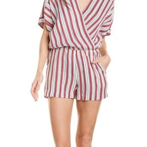 Maje Ipandoni Playsuit Red & White Stripe Size 40
